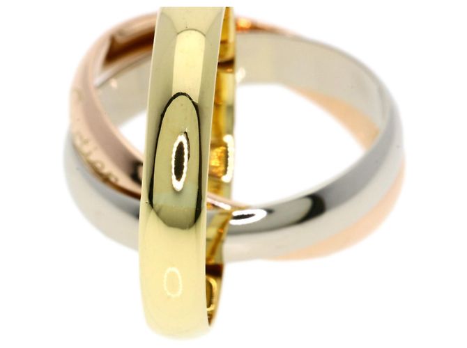 Anello Trinity Cartier in oro giallo rosa e bianco - vue 5