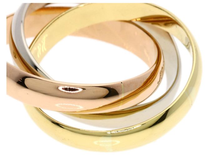 Anello Trinity Cartier in oro giallo rosa e bianco - vue 6