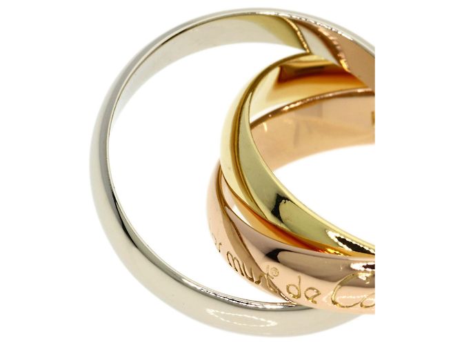 Anello Trinity Cartier in oro giallo rosa e bianco - vue 8