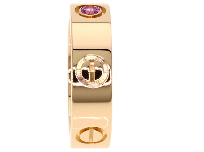 Cartier 18K Roségold-Ring mit rosa Saphir - Ansicht 3