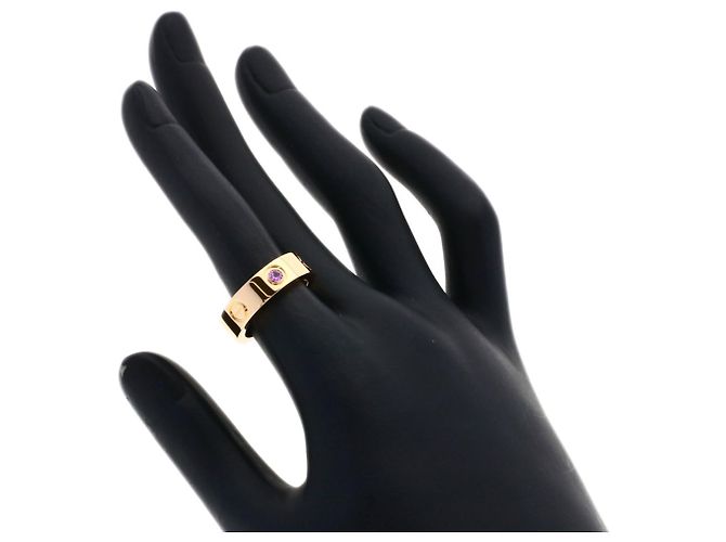 Cartier 18K Roségold-Ring mit rosa Saphir - Ansicht 5