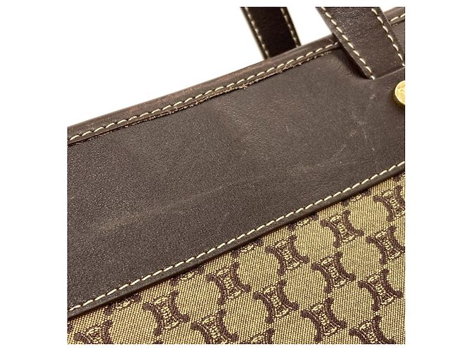 Céline Celine Handtasche aus Canvas mit Macadam-Muster Braun - Ansicht 11