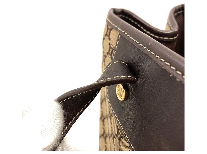 Céline Celine Handtasche aus Canvas mit Macadam-Muster Braun - Ansicht 14