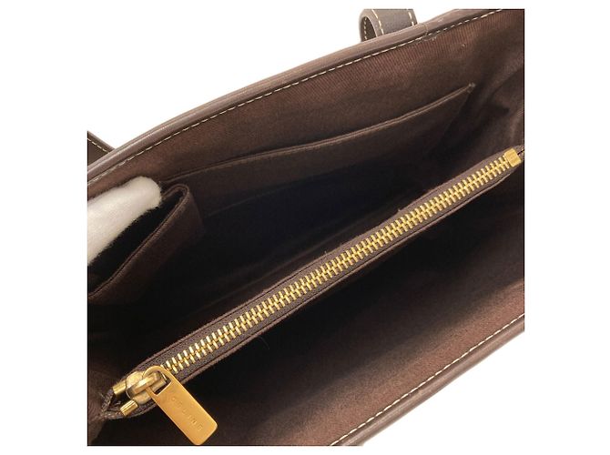 Céline Celine Handtasche aus Canvas mit Macadam-Muster Braun - Ansicht 5
