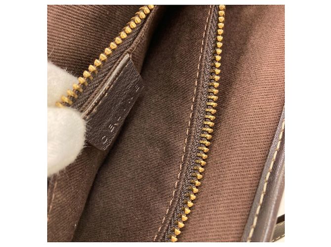 Céline Celine Handtasche aus Canvas mit Macadam-Muster Braun - Ansicht 8