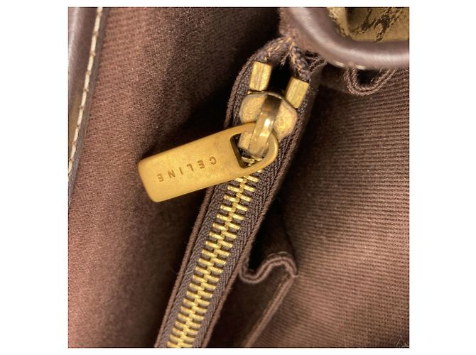 Céline Celine Handtasche aus Canvas mit Macadam-Muster Braun - Ansicht 9