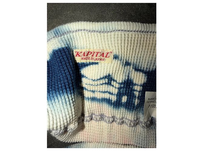 Autre Marque Set Kapital Tie-Dye con Crop Top e Pantaloni Flare Rosa Bianco Blu - vista 6