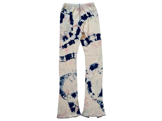 Autre Marque Set Kapital Tie-Dye con Crop Top e Pantaloni Flare Rosa Bianco Blu - vista 8