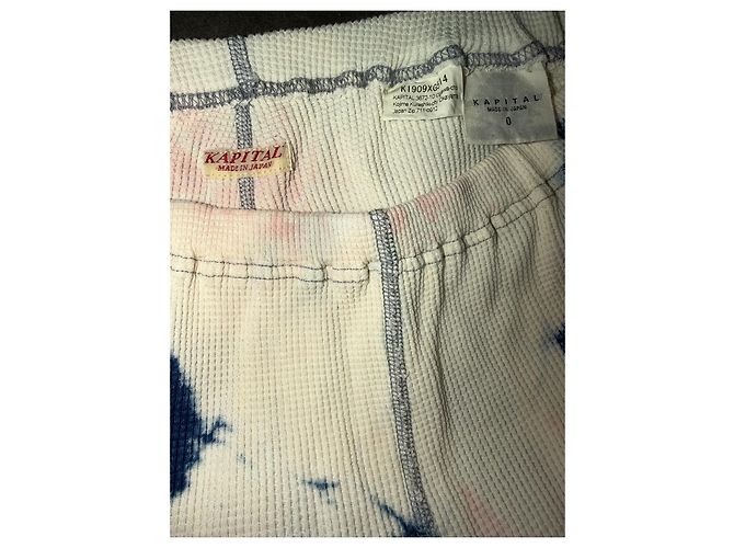 Autre Marque Set Kapital Tie-Dye con Crop Top e Pantaloni Flare Rosa Bianco Blu - vista 9