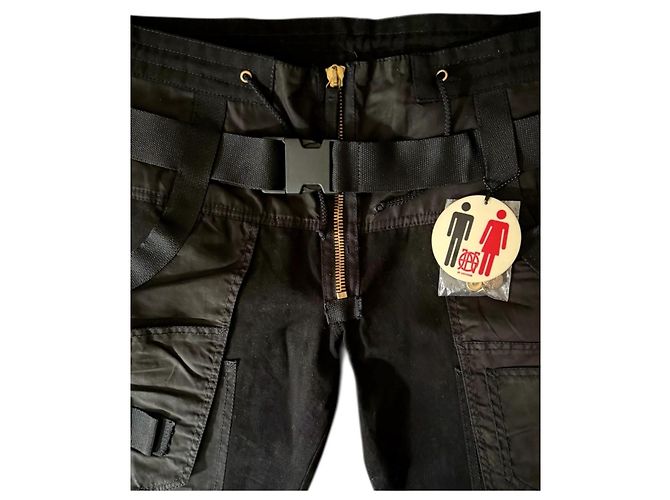 Pantaloni Cargo Jean Paul Gaultier AW2003 Nero - vista 3