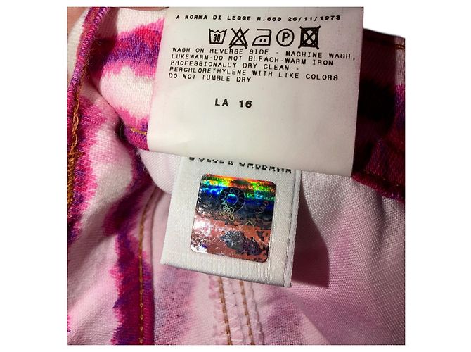 Dolce & Gabbana Falda Mini Estampado Cebra Rosa Blanco - vista 8