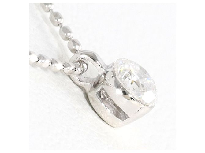 Autre Marque Platinhalskette PT900/PT850 mit Diamant - Ansicht 2