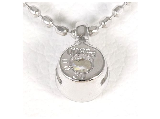 Autre Marque Platinhalskette PT900/PT850 mit Diamant - Ansicht 3
