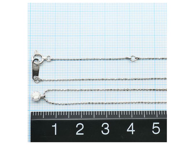 Autre Marque Platinhalskette PT900/PT850 mit Diamant - Ansicht 4