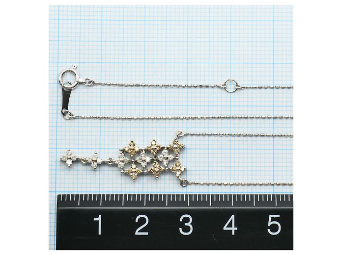 Autre Marque Collana in platino PT850 con diamante marrone - vista 4