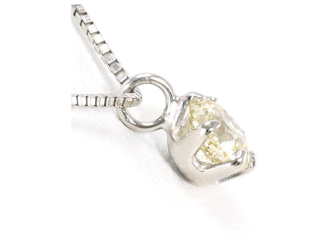 Autre Marque Collana in platino con diamante giallo - vista 2
