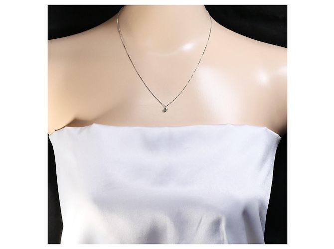 Autre Marque Collana in platino con diamante giallo - vista 5