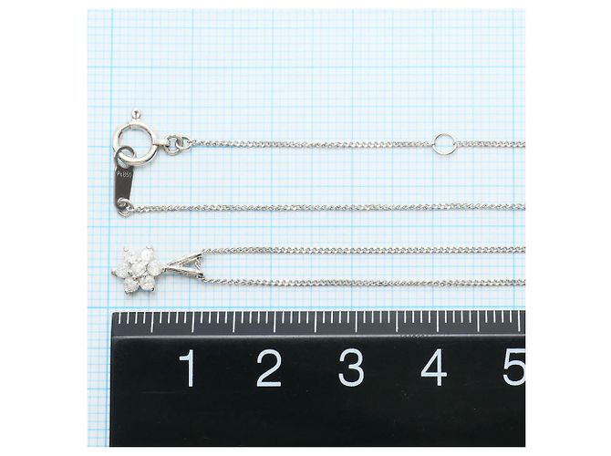 Autre Marque PT850 Platin-Halskette mit Diamant - Ansicht 4