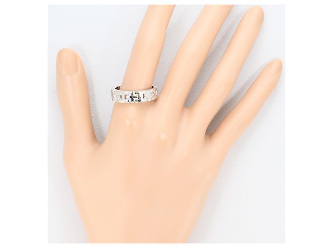 Autre Marque Anello a fascia in oro bianco 14K D'oro - vista 5