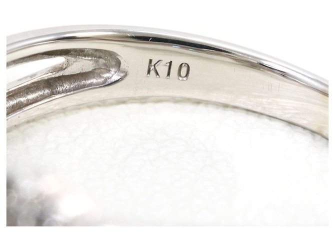 Autre Marque Anello a fascia in oro bianco con diamante D'oro - vista 4