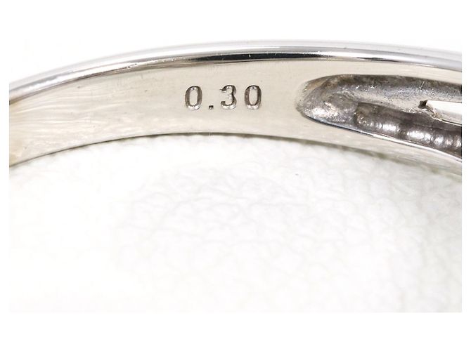 Autre Marque Anello a fascia in oro bianco con diamante D'oro - vista 5