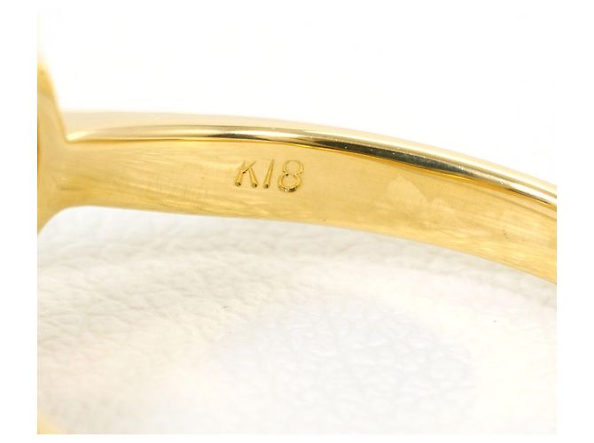 Autre Marque Bague anneau en or jaune 18K avec saphir rose et diamant Doré - vue 6