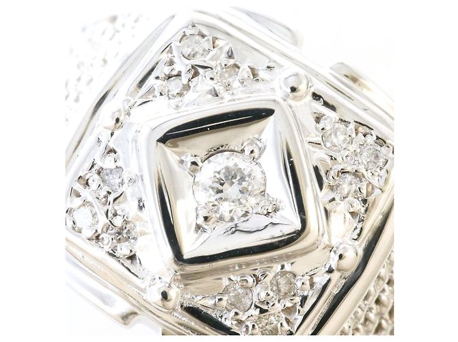 Autre Marque Diamantring aus Weißgold Golden - Ansicht 2