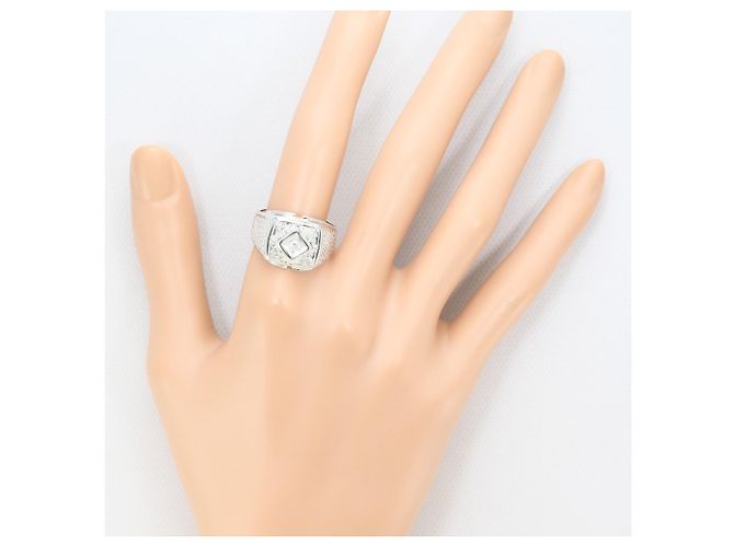 Autre Marque Diamantring aus Weißgold Golden - Ansicht 6