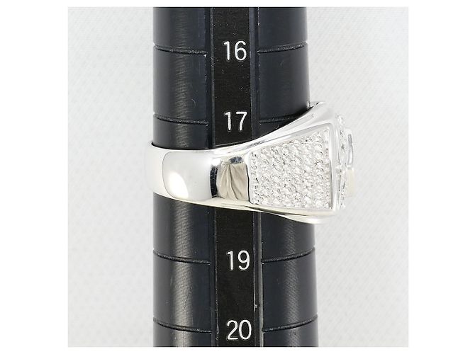 Autre Marque Diamantring aus Weißgold Golden - Ansicht 7