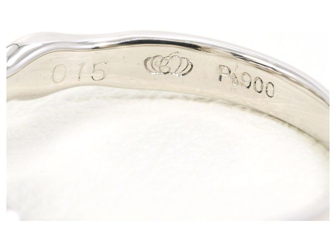 Autre Marque PT900 Platinring mit Diamant - Ansicht 4