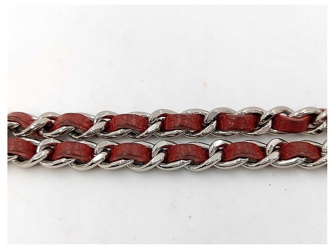 Portafoglio Chanel Wallet on Chain in Caviar trapuntato medium Rosso - vista 5