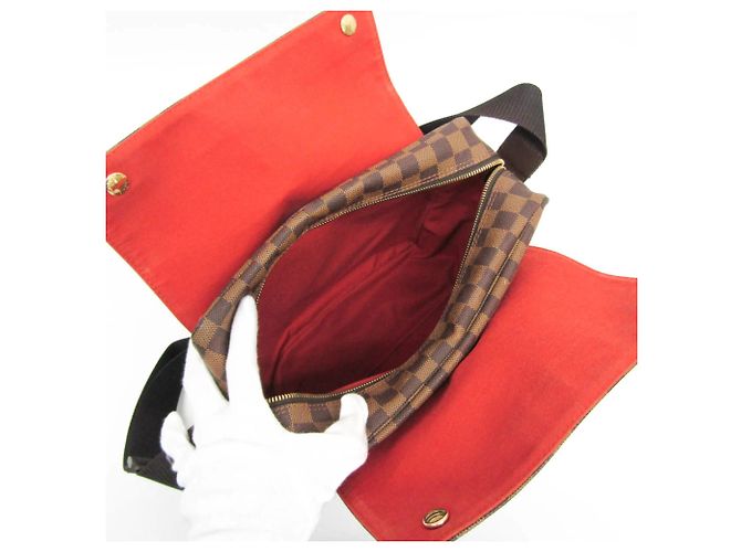 Borsa Louis Vuitton Naviglio Damier Marrone - vista 3