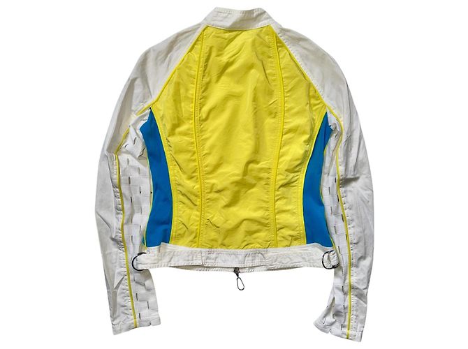 SET VINTAGE BIKER VERSACE JEANS COUTURE Bianco Blu Giallo - vista 6