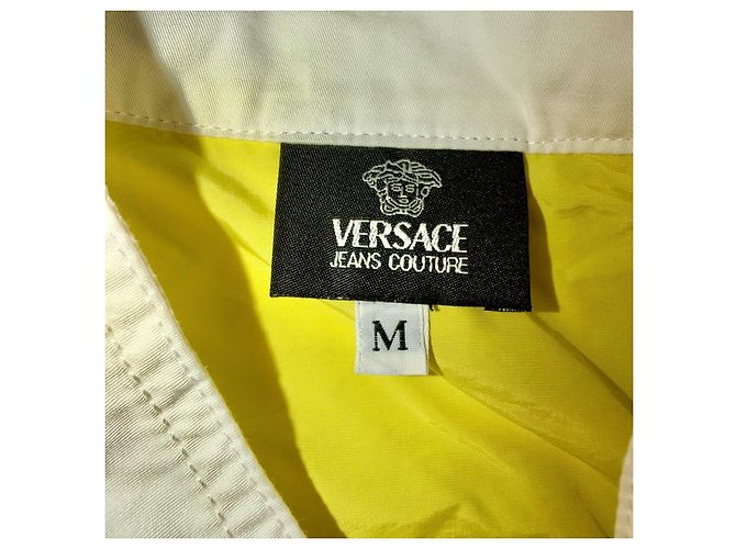 SET VINTAGE BIKER VERSACE JEANS COUTURE Bianco Blu Giallo - vista 8