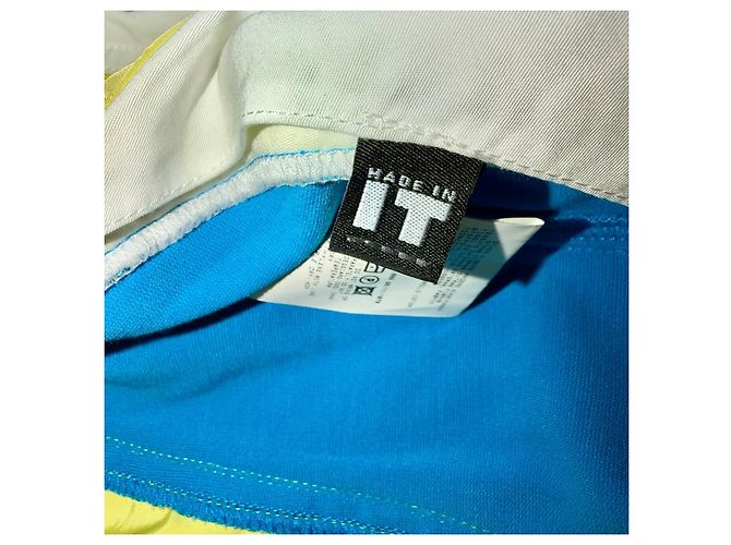 SET VINTAGE BIKER VERSACE JEANS COUTURE Bianco Blu Giallo - vista 9
