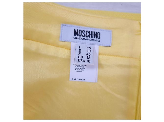 Moschino Cheap And Chic Mini gonna gialla Moschino vintage 2000s in stile mod Giallo - vista 2