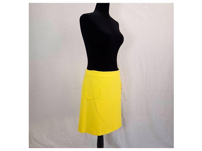 Moschino Cheap And Chic Mini gonna gialla Moschino vintage 2000s in stile mod Giallo - vista 3