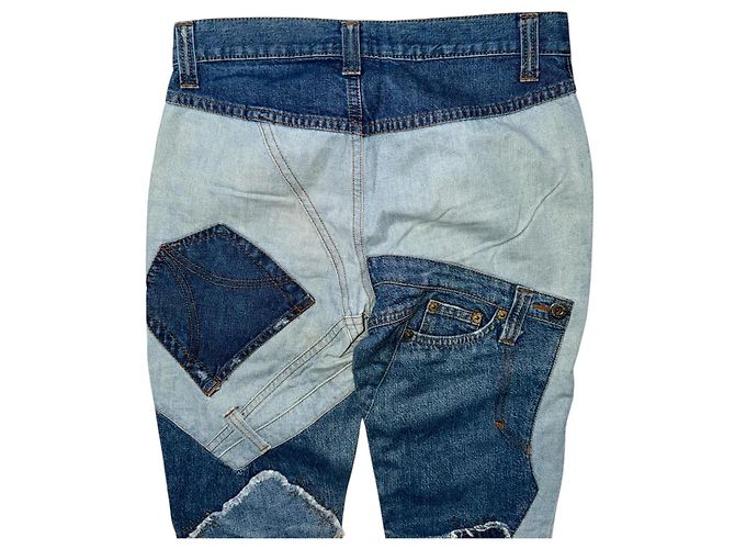 DOLCE & GABBANA VINTAGE PATCHWORK JEANS Blue - view 11