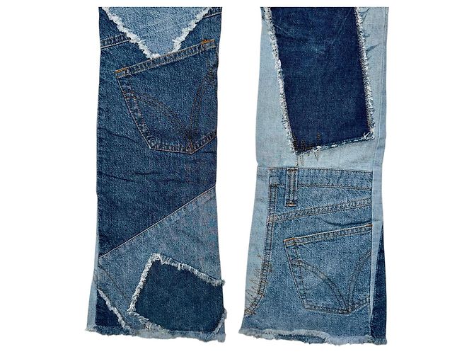 DOLCE & GABBANA VINTAGE PATCHWORK JEANS Blue - view 13