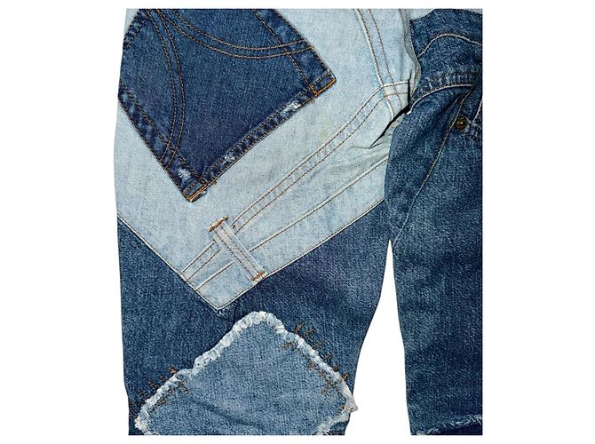 DOLCE & GABBANA VINTAGE PATCHWORK JEANS Blue - view 14