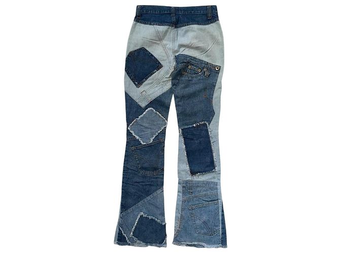 DOLCE & GABBANA VINTAGE PATCHWORK JEANS Blue - view 2