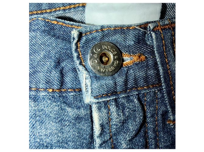 DOLCE & GABBANA VINTAGE PATCHWORK JEANS Blue - view 4