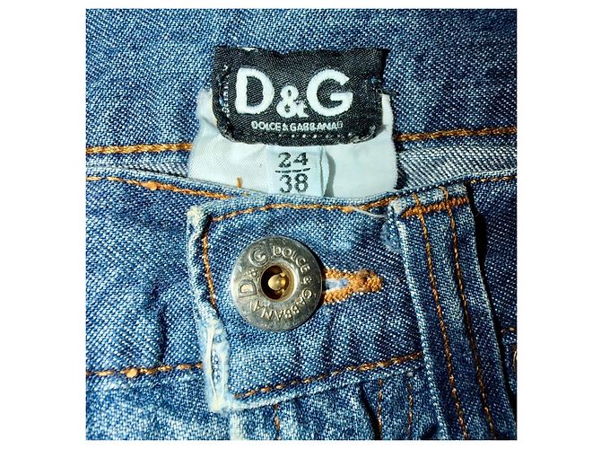 DOLCE & GABBANA VINTAGE PATCHWORK JEANS Blue - view 5