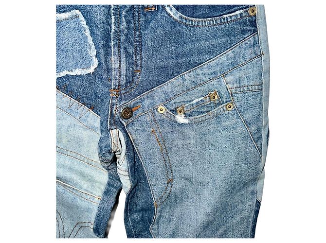 DOLCE & GABBANA VINTAGE PATCHWORK JEANS Blue - view 9