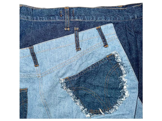 D&G GONNA IN DENIM VINTAGE PATCHWORK DOLCE & GABBANA Blu - vista 9