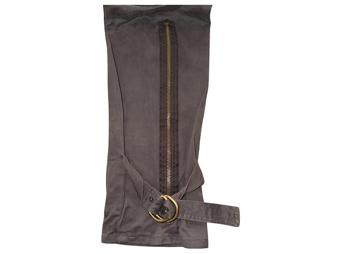 D&G DOLCE & GABBANA  VINTAGE CARGO MULTI POCKET PANTS Brown Grey - view 13