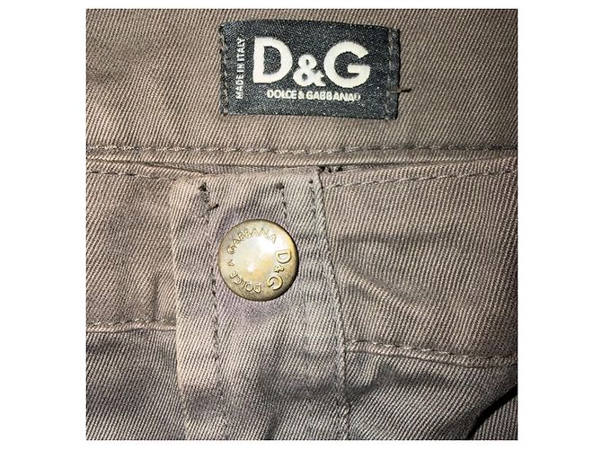 D&G DOLCE & GABBANA  VINTAGE CARGO MULTI POCKET PANTS Brown Grey - view 3