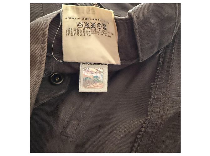 D&G DOLCE & GABBANA  VINTAGE CARGO MULTI POCKET PANTS Brown Grey - view 6