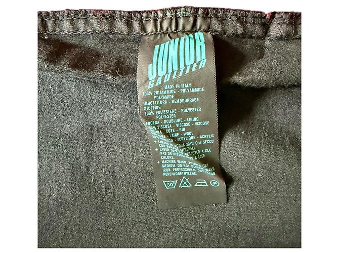VINTAGE GESTEPPTER ROCK JEAN PAUL GAULTIER Schwarz - Ansicht 3