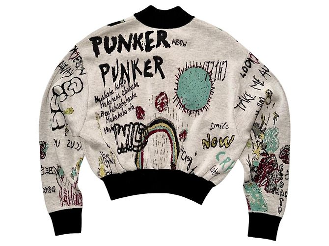 CHAQUETA CORTA MISSONI GRAFFITI Negro Blanco Multicolor - vista 5